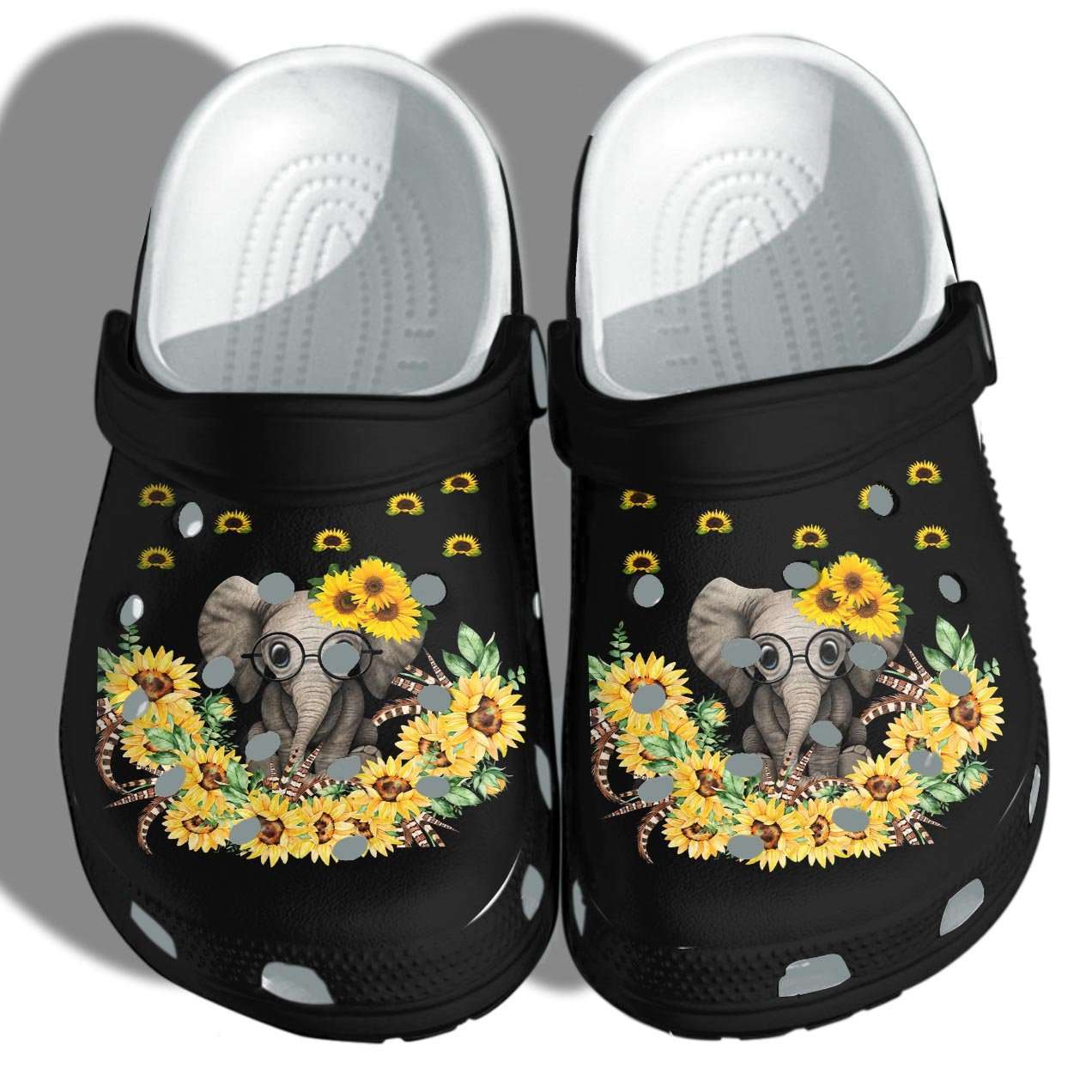 Crocs outfit - cute elephant sunflower crocs crocband clog shoes - 524 Crocs Outfit