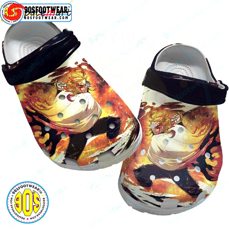 Crocs outfit - demon slayer crocs funny rengoku in demon slayer anime clog shoes - 566 Crocs Outfit