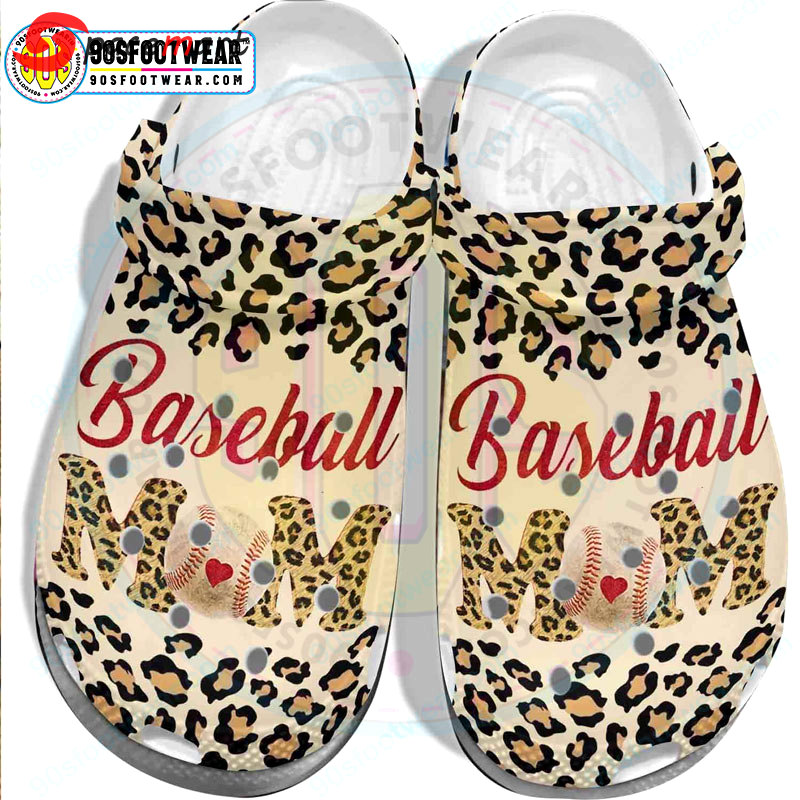 Crocs outfit - gift for mother baseball mom leopard themed funny baseball crocs - 766 Crocs Outfit