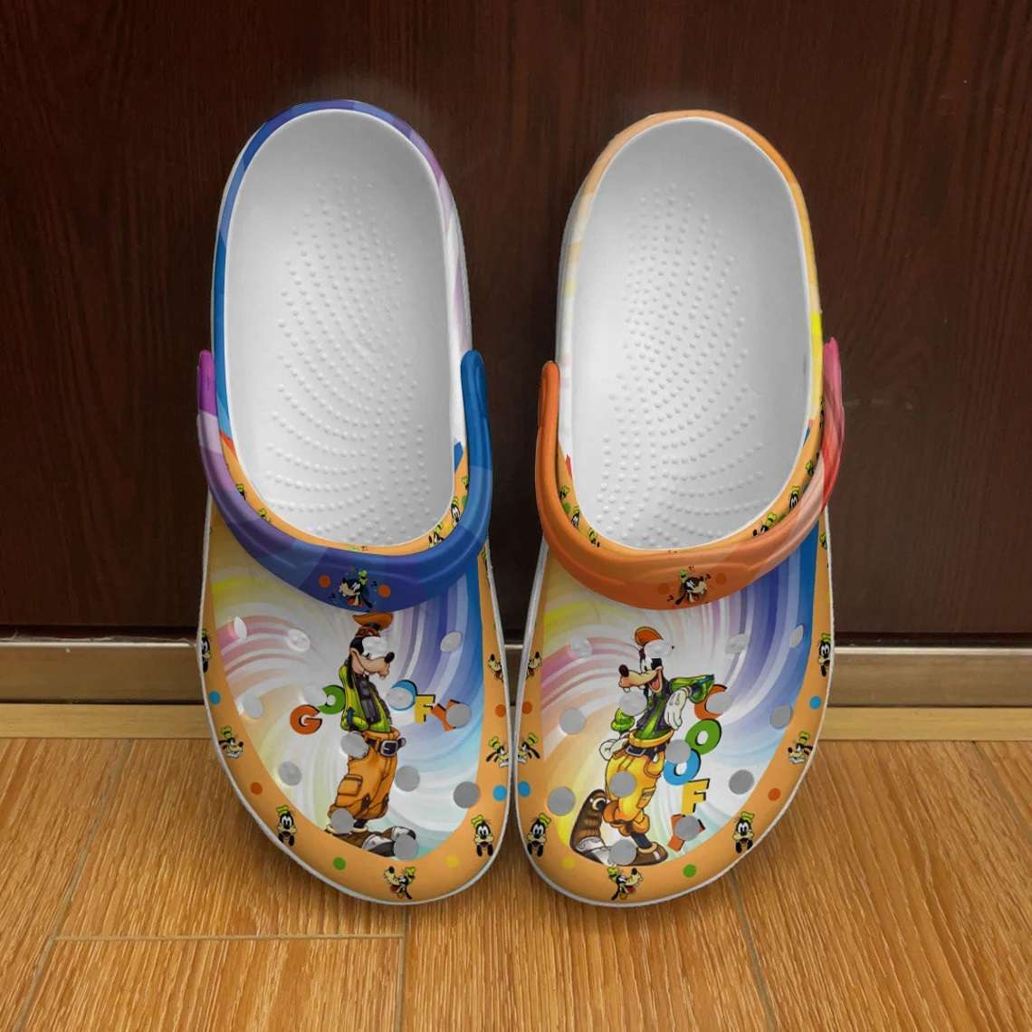 Crocs outfit - goofy dog full print orange blue ombre disney graphic cartoon unisex crocs clogs crocband shoes - 779 Crocs Outfit