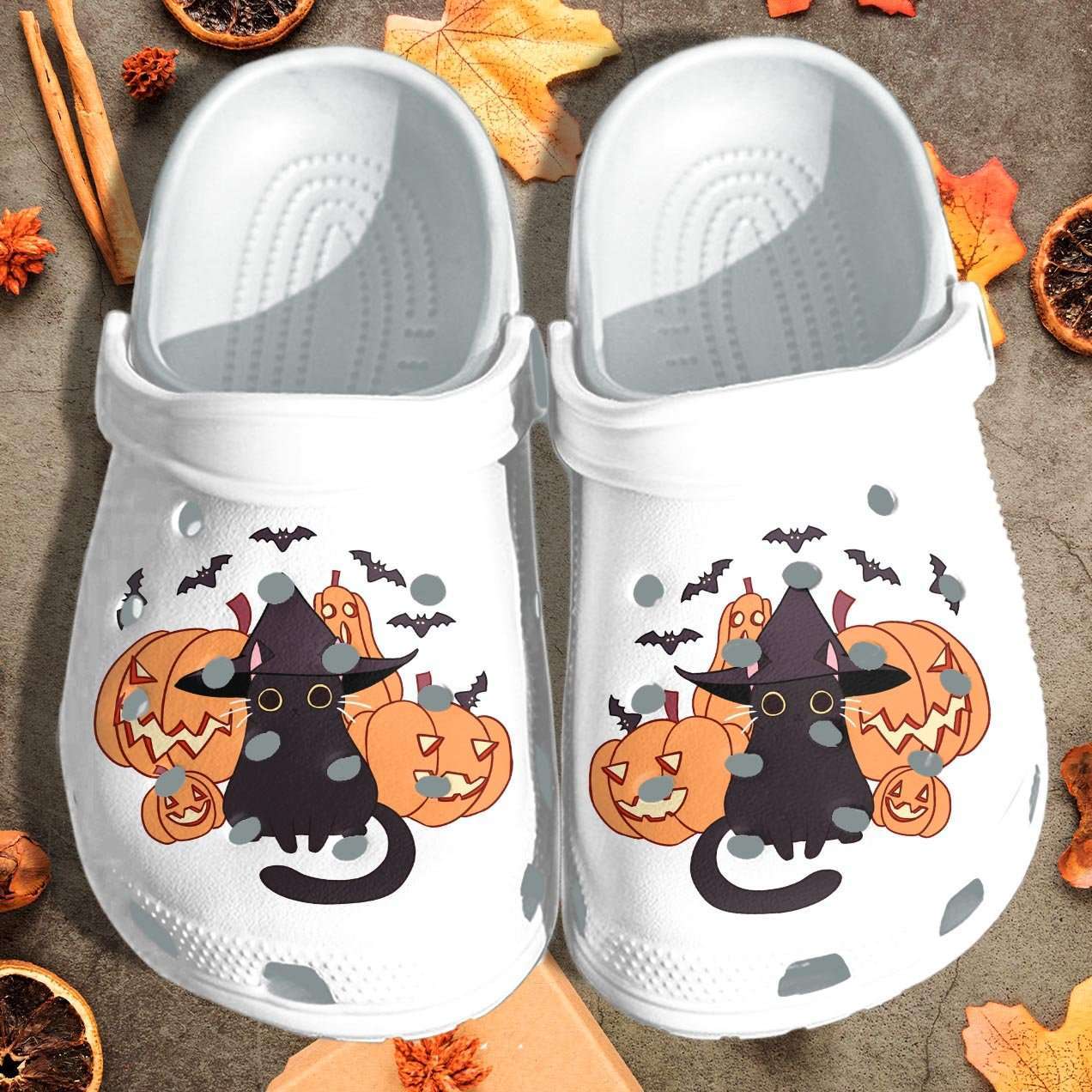 Crocs outfit - halloween black cat kawaii wearing witch hat crocs crocband clogs shoes - 822 Crocs Outfit