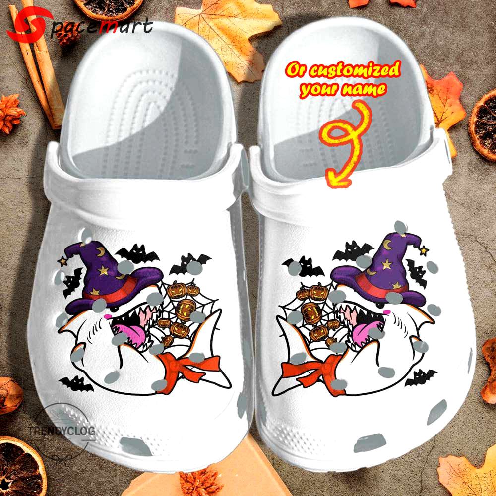 Crocs outfit - halloween crocs personalized angry shark cosplay ghost clogs crocband shoes - 866 Crocs Outfit