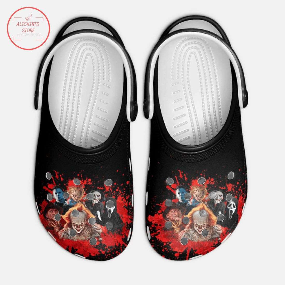 Crocs outfit - horror characters halloween black crocs clogs crocband shoes - 1252 Crocs Outfit