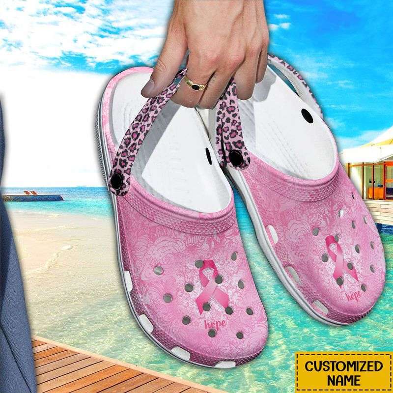 Crocs outfit - leopard fight for a cure breast cancer warrior crocs clogs crocband shoes - 1352 Crocs Outfit