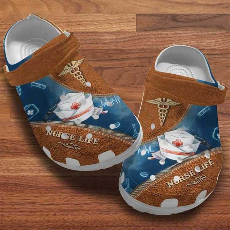 Crocs outfit - nurse life caduceus hat drugs leather pattern summer for nurse lovers crocs clog shoes - 1543 Crocs Outfit