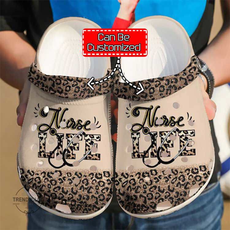 Crocs outfit - personalized nurse life cheetah clog crocs shoes - 1793 Crocs Outfit