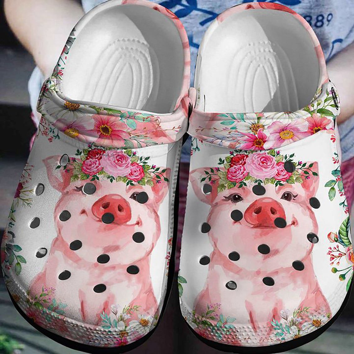 Crocs outfit - pig flower farmer crocband crocs clogs - 1863 Crocs Outfit