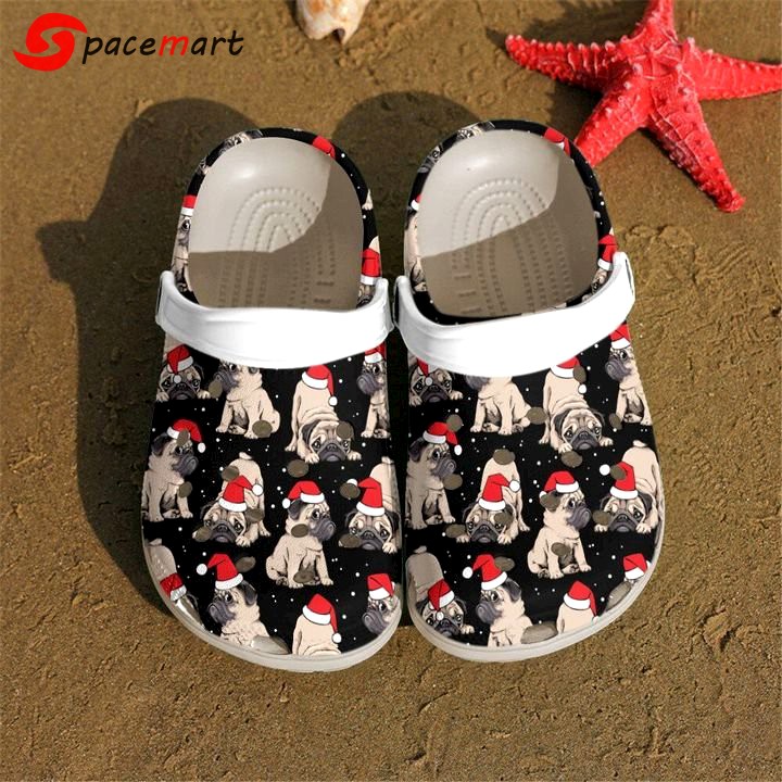 Crocs outfit - pug dog santa hat christmas crocs crocband clog shoes for men women - 1947 Crocs Outfit