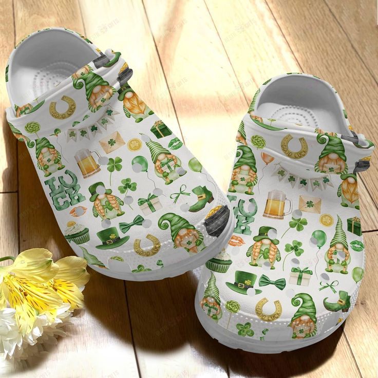 Crocs outfit - st patrick’s day irish luck gnome pattern crocband crocs shoes - 2073 Crocs Outfit
