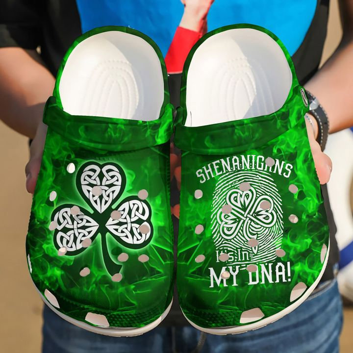 Crocs outfit - st patrick’s day shamrock leaf shenanigans it’s in my dna irish crocband crocs shoes - 2084 Crocs Outfit