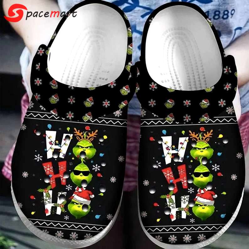 Crocs outfit - the grinch face hohoho funny christmas crocs clogs crocband shoes - 2203 Crocs Outfit