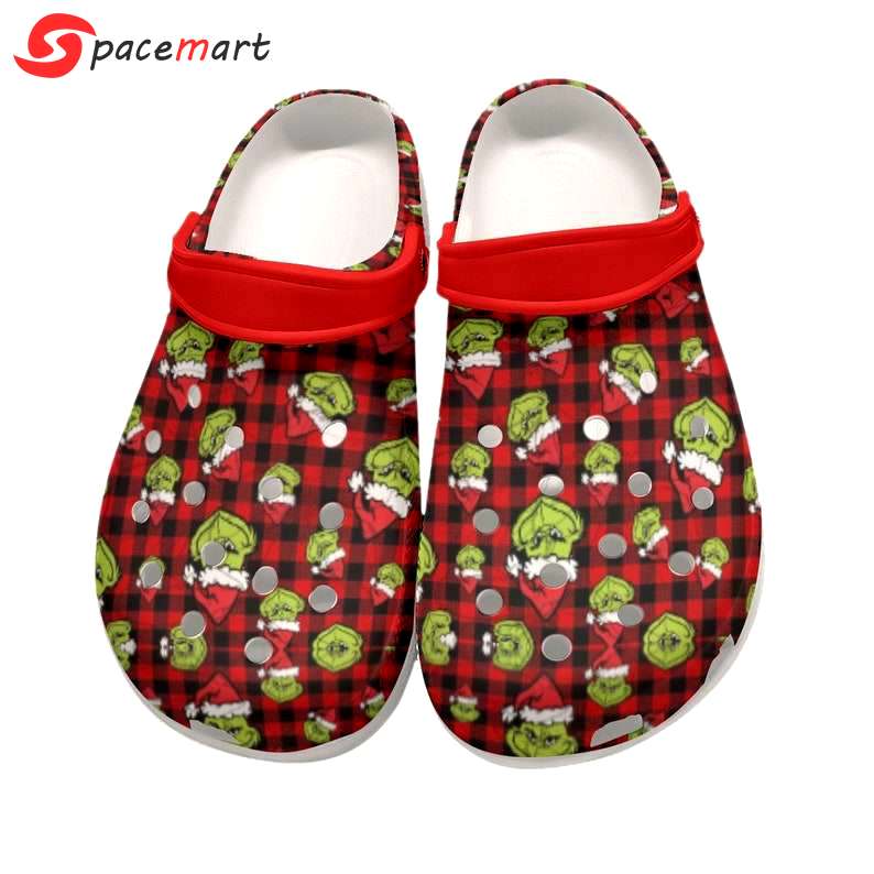 Crocs outfit - the grinch red plaid christmas crocs clogs crocband shoes - 2208 Crocs Outfit