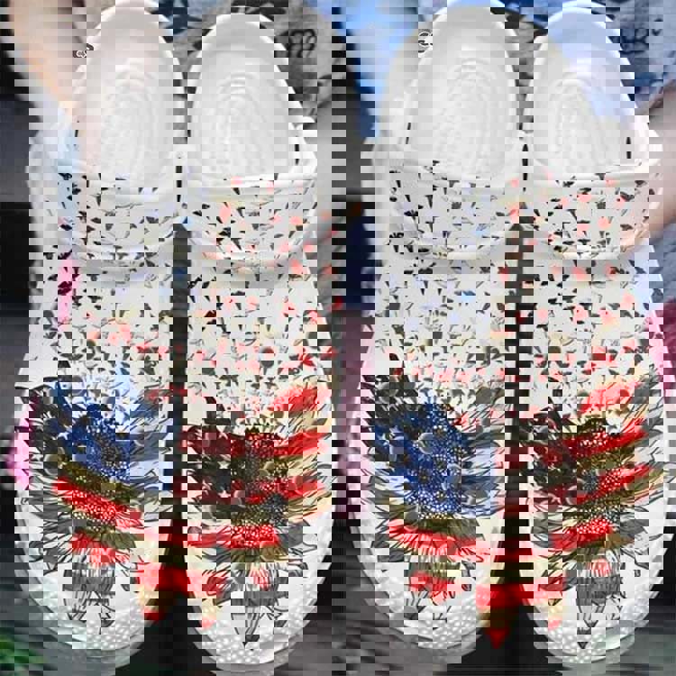 Crocs outfit - usa flag color american sunflower nurse medical symbols crocs clogs shoes - 2243 Crocs Outfit