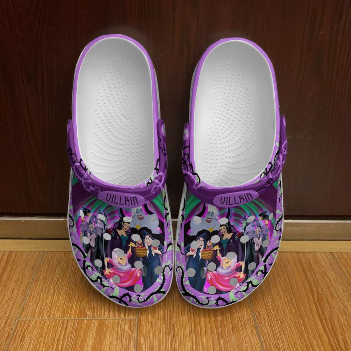 Crocs outfit - villians disney full print green purple disney graphic cartoon unisex crocs clogs crocband shoes - 2250 Crocs Outfit