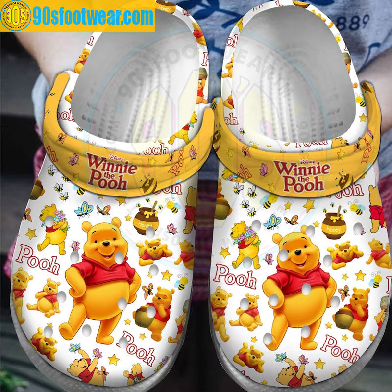 Crocs outfit - winnie the pooh crocs pooh bear pattern disney white classic clog shoes - 2274 Crocs Outfit
