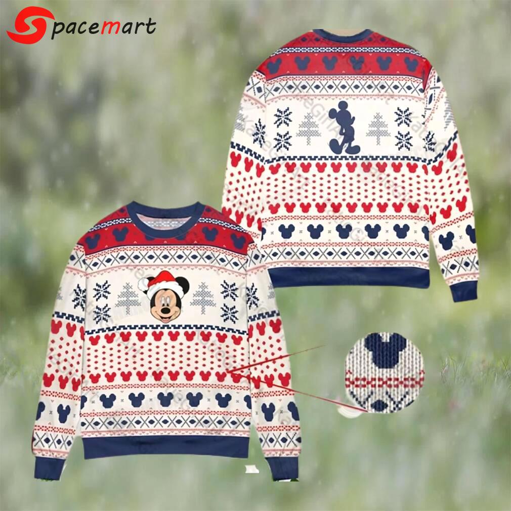 Cute santa mickey christmas ugly sweater gift for disney fan Christmas Ugly Sweater