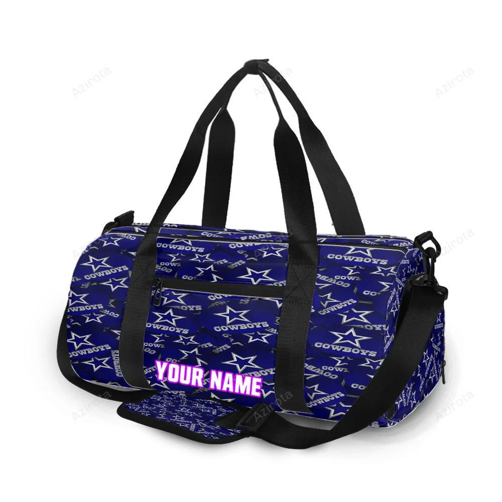 Dallas cowboys dallas star navy personalized name travel bag gym bag 810 Travel Bag