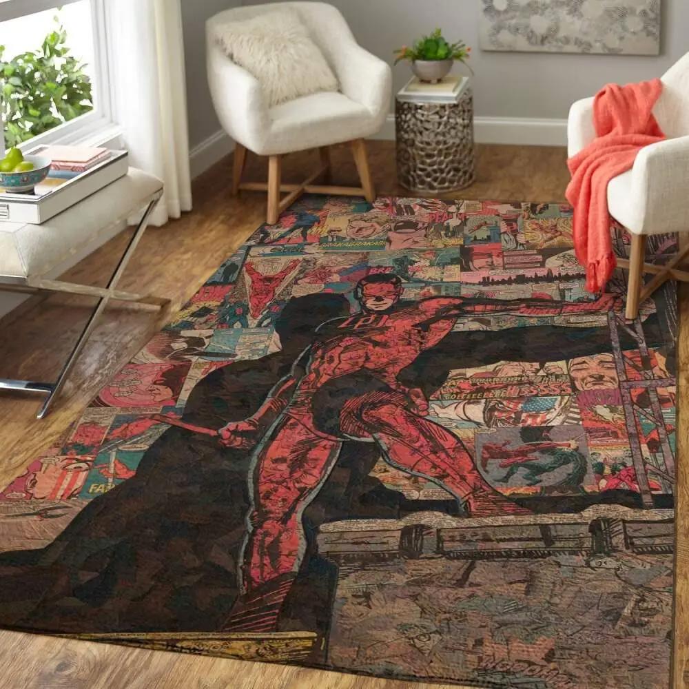 Daredevil comic area rug rug regtangle carpet floor decor home decor Rectangle Rug