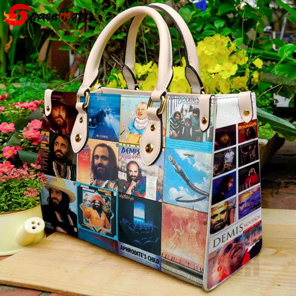 Demis roussos leather bag for women gift 802 Women Leather Hand Bag