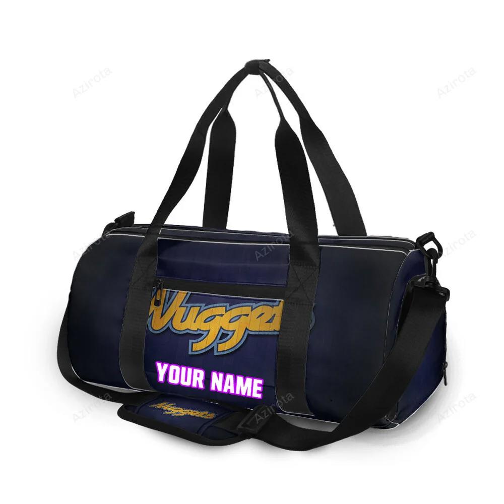 Denver nuggets purple wood personalized name travel bag gym bag 1468 Travel Bag