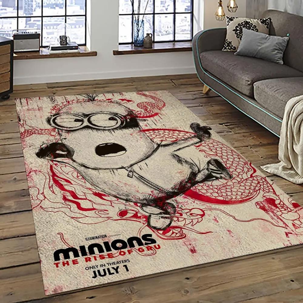 Despicable me film movie minion characters area rug home decor halloween gift best present for friends dmm36 Rectangle Rug