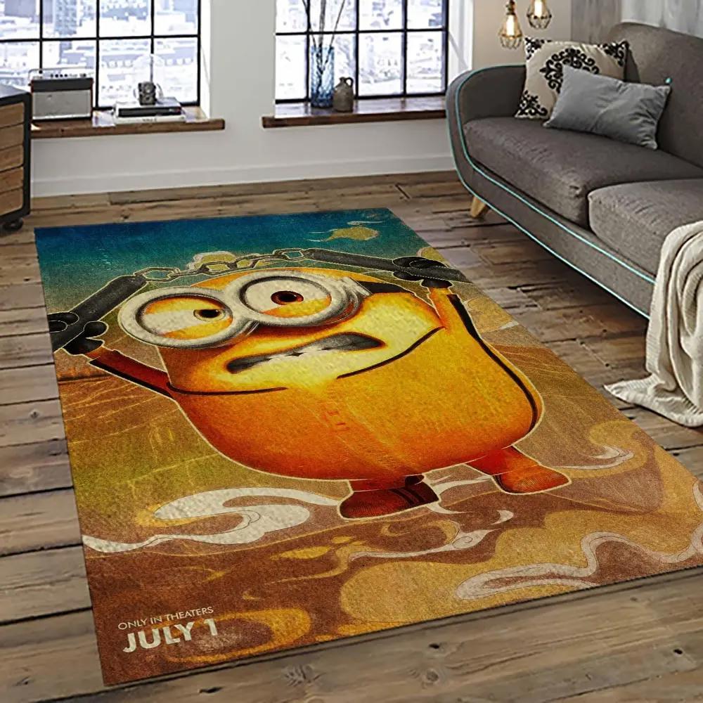 Despicable me film movie minion characters area rug home decor halloween gift best present for friends dmm41 Rectangle Rug