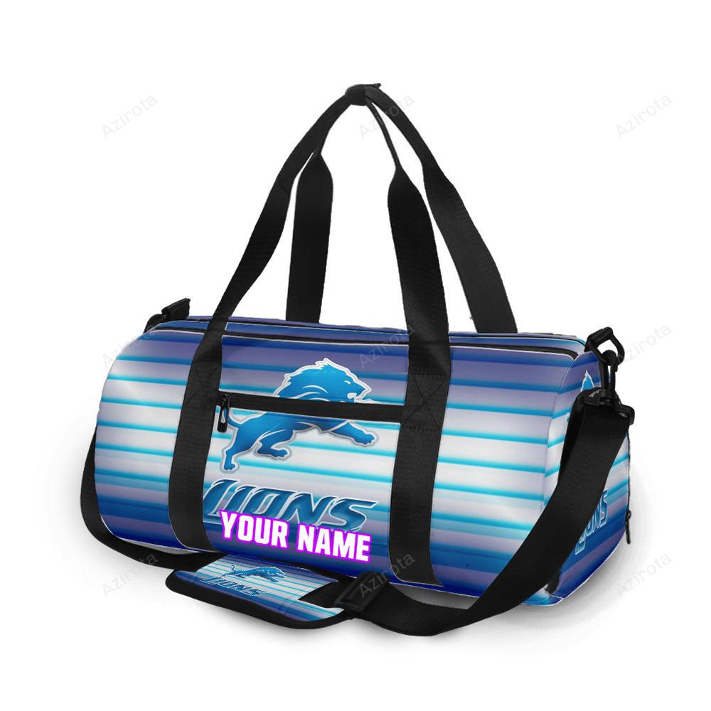 Detroit lions emblem v4 personalized name travel bag gym bag 443 Travel Bag