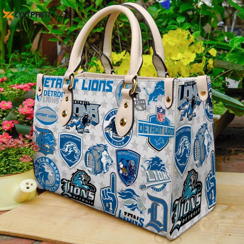 Detroit lions leather bag for women gift 957 Women Leather Hand Bag
