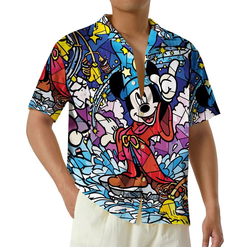 Disney mickey magic kingdom hawaiian shirt Hawaii Shirt Shorts & Flip Flops
