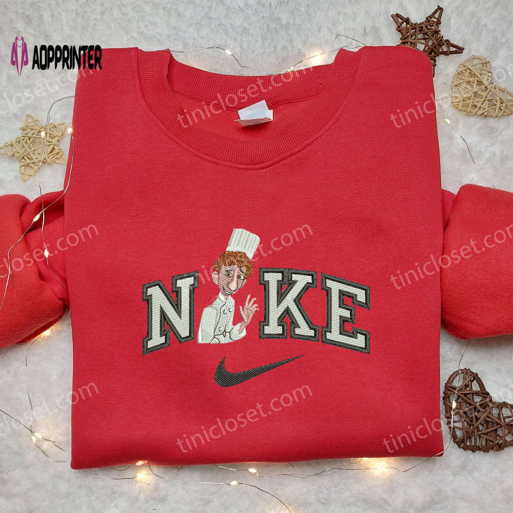 Disney nike embroidered hoodie & alfredo linguini shirt: unique collaboration & inspired designs Embroidered Shirt