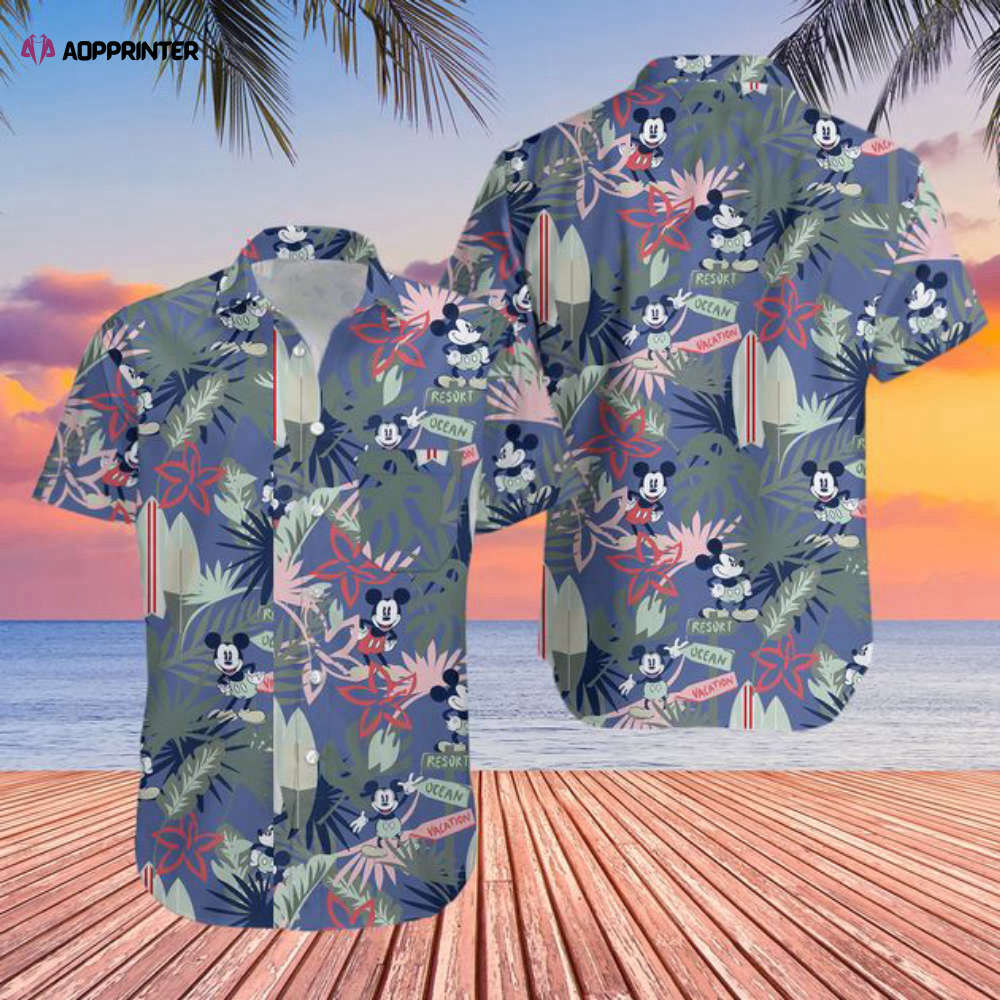 Disney parks button down aloha t-shirt Hawaii Shirt