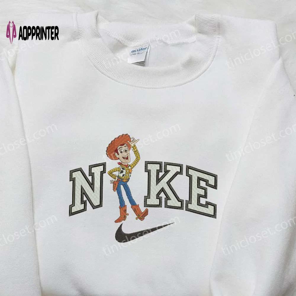 Disney woody x nike embroidered hoodie & toy story shirt – nike inspired embroidery Embroidered Shirt