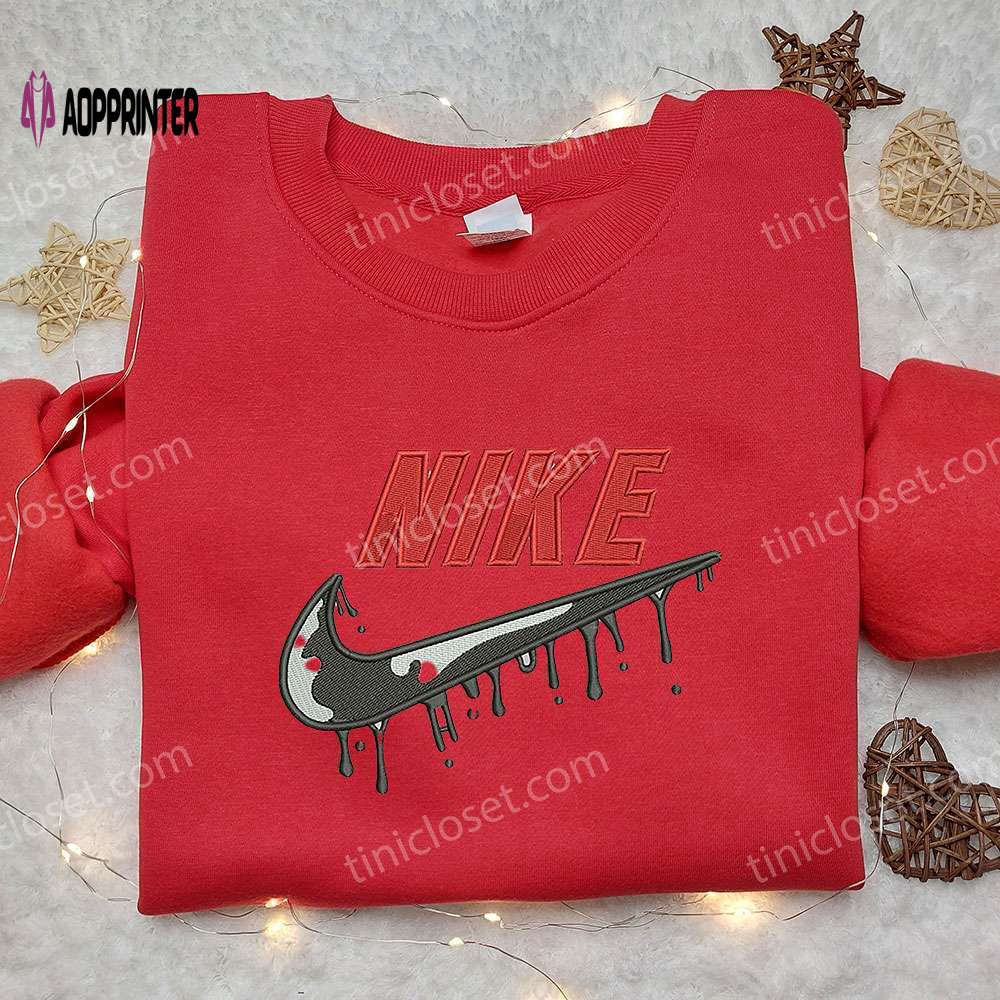 Drip x nike swoosh embroidered hoodie & shirt: best nike inspired birthday gift ideas Embroidered Shirt