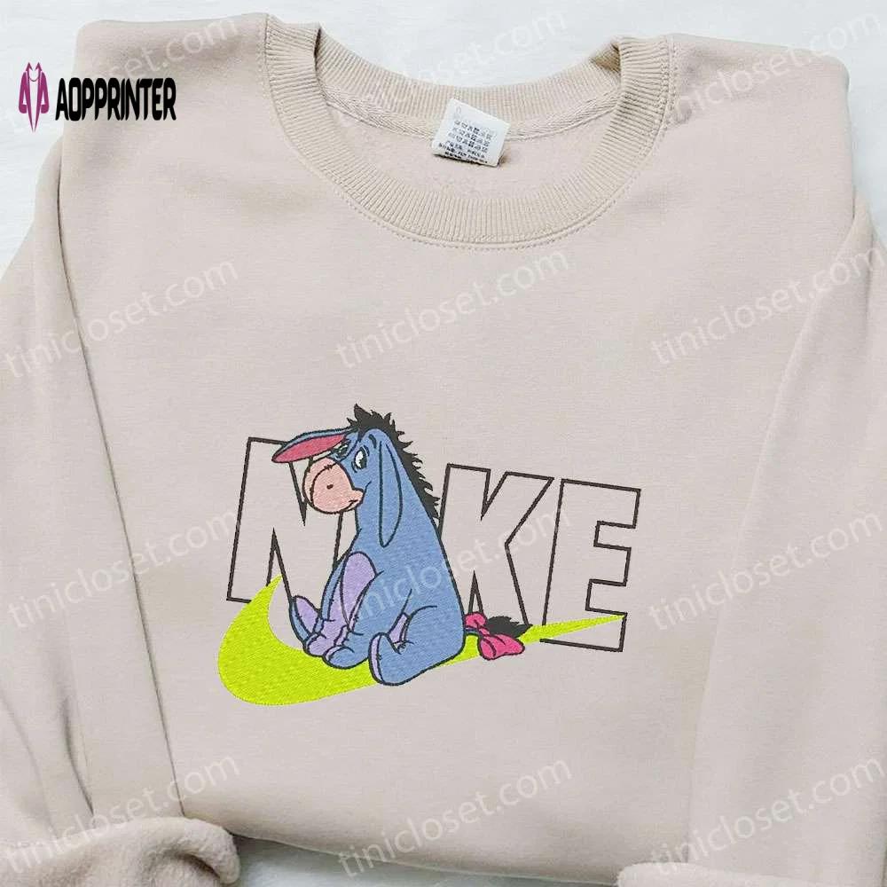 Eeyore x nike cartoon sweatshirt & disney characters t-shirt: best family gift ideas Embroidered Shirt