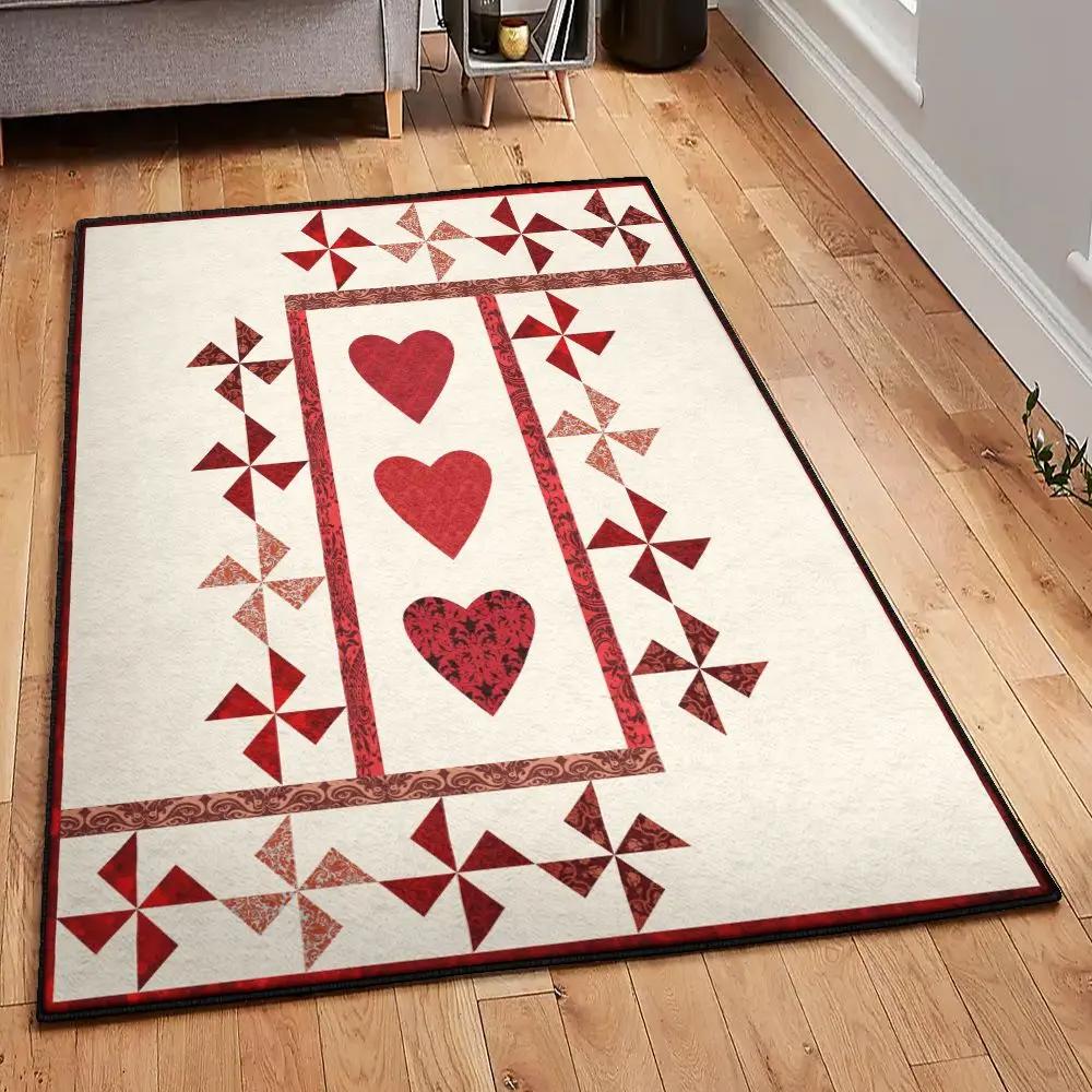 Endless love outdoor carpet, heart rug Rectangle Rug