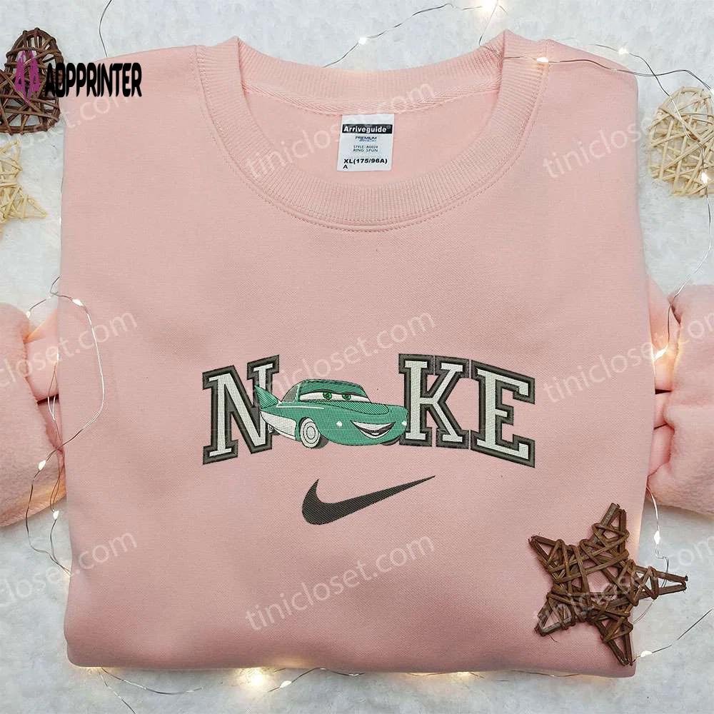 Flo car x nike embroidered shirt – customized car & nike logo tee Embroidered Shirt