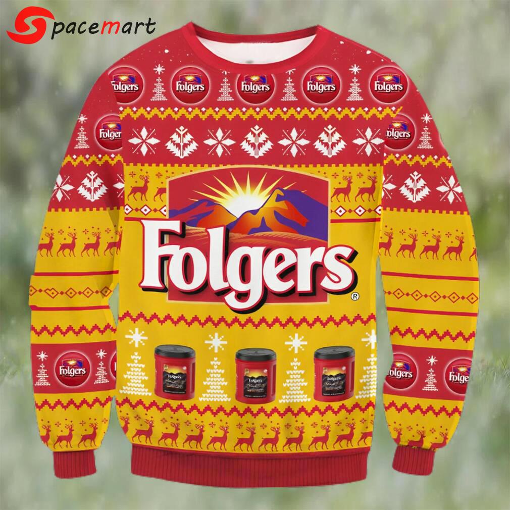 Folgers coffee ugly christmas sweater Christmas Ugly Sweater