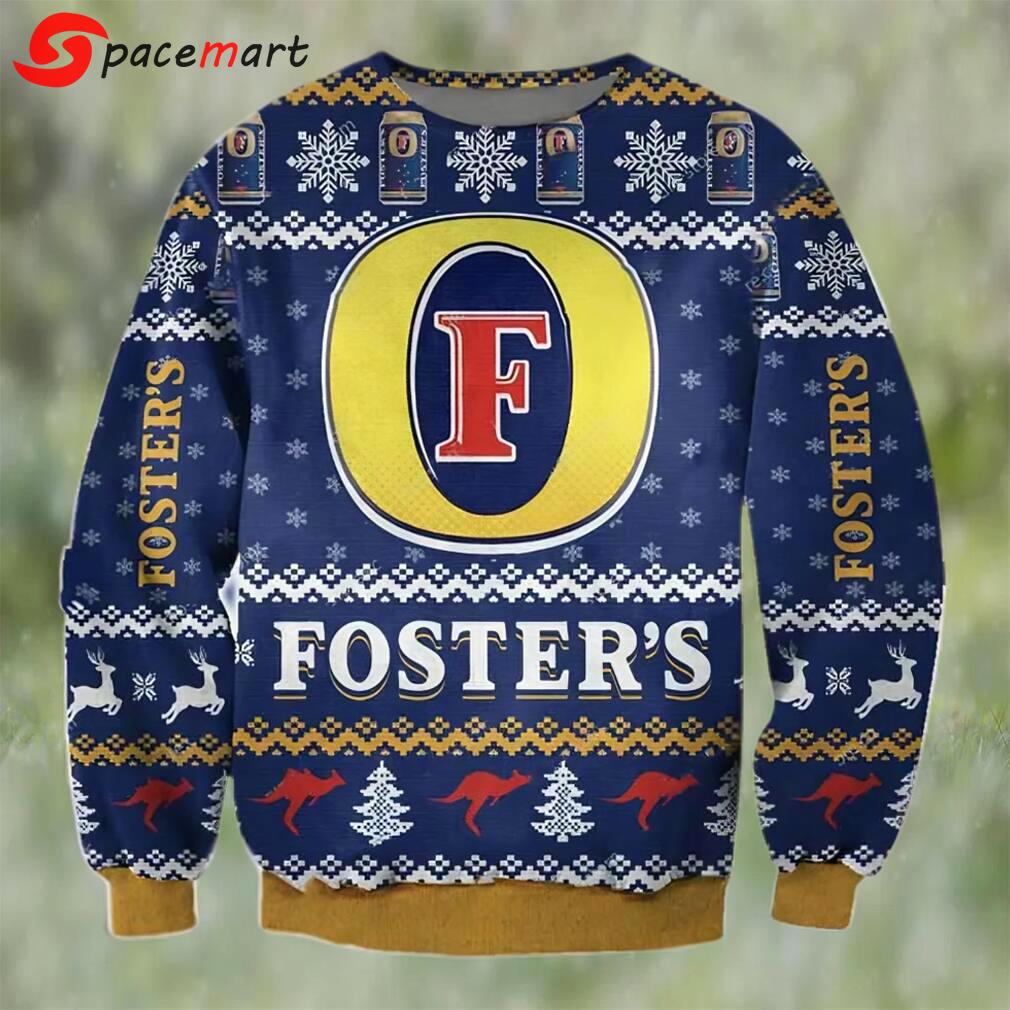 Fosters beer ugly christmas sweater, faux wool sweater, gifts for beer lovers, international beer day, best christmas gifts for 2022 ? prinvity Christmas Ugly Sweater