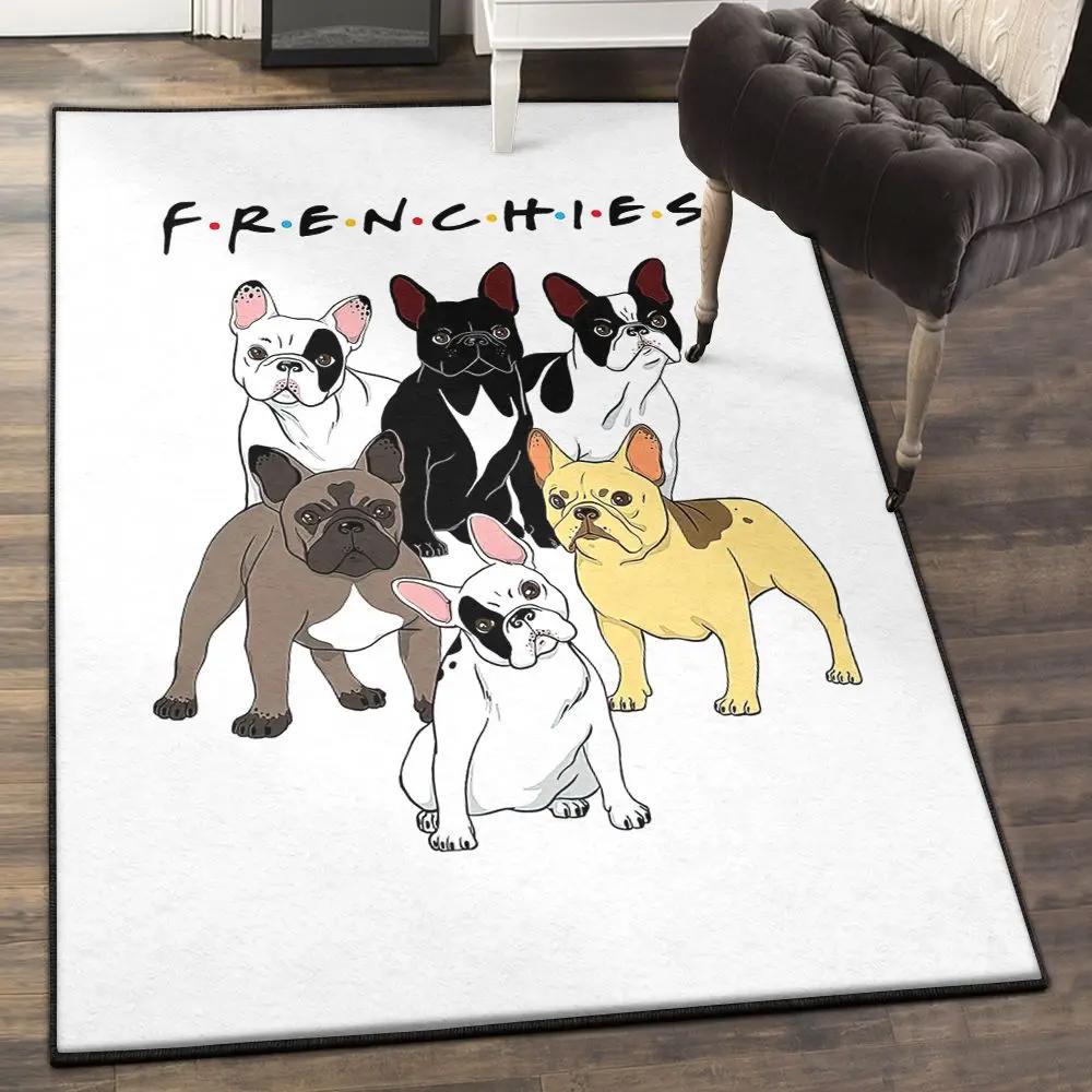 French bulldog art deco rug, french bulldog rug Rectangle Rug