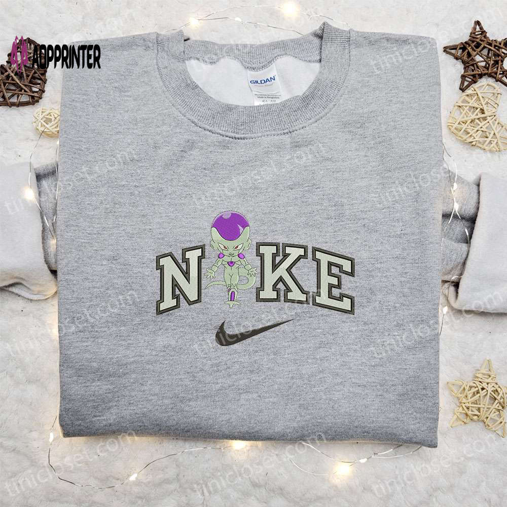 Frieza x nike anime embroidered shirt: best nike inspired gift for family Embroidered Shirt