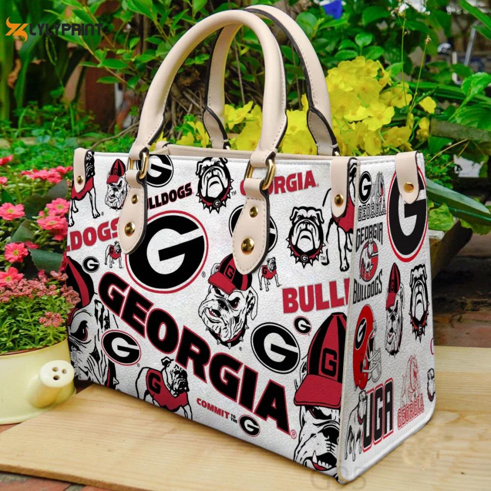 Georgia bulldogs a1 leather bag g95 1673 Women Leather Hand Bag