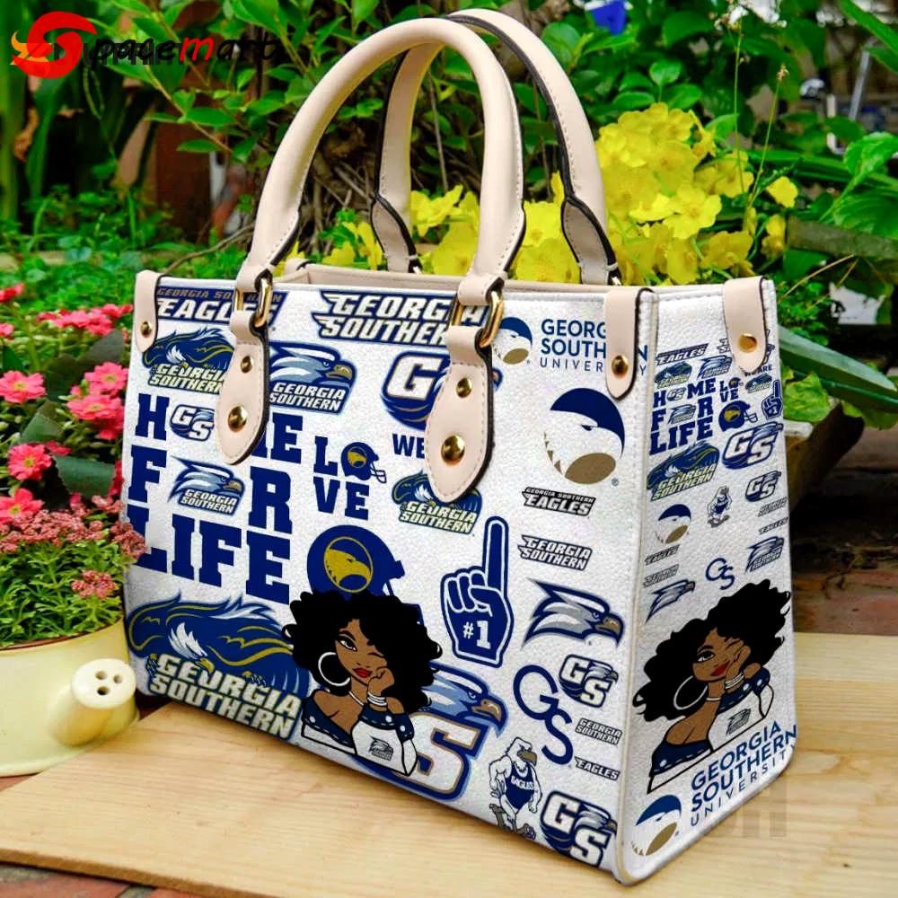 Georgia southern eagles leather handbag gift for women 4506 Women Leather Hand Bag