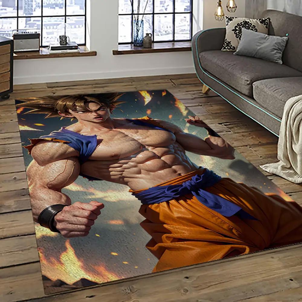 Goku characters cartoon movie carpet rectangle area rug for living room bedroom decor gku23 Rectangle Rug