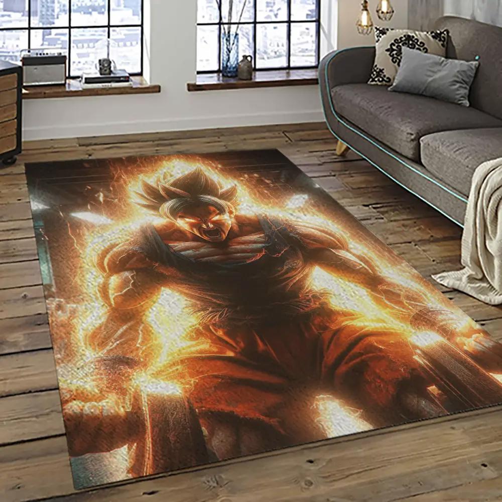 Goku characters cartoon movie carpet rectangle area rug for living room bedroom decor gku25 Rectangle Rug