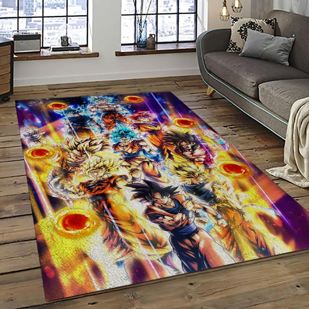 Goku characters cartoon movie carpet rectangle area rug for living room bedroom decor gku48 Rectangle Rug