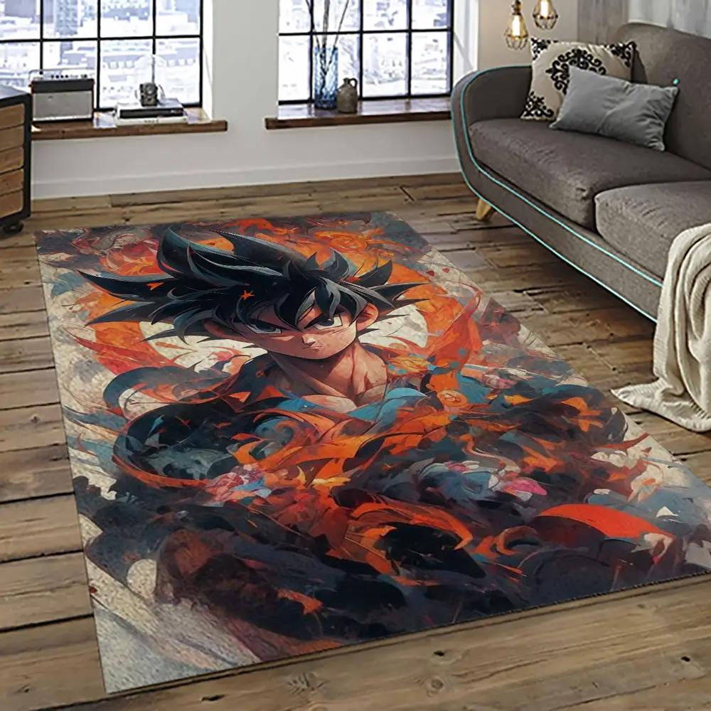 Goku characters cartoon movie carpet rectangle area rug for living room bedroom decor gku57 Rectangle Rug