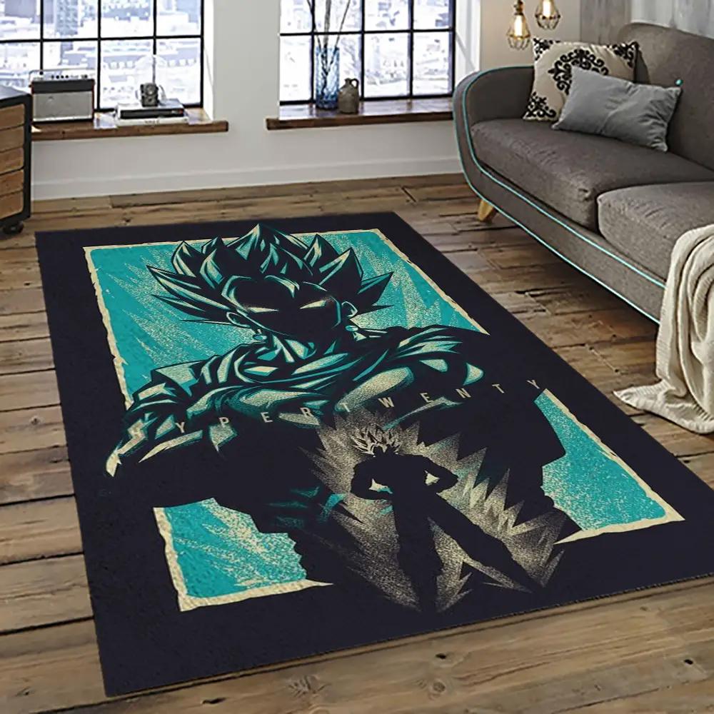 Goku characters cartoon movie carpet rectangle area rug for living room bedroom decor gku73 Rectangle Rug