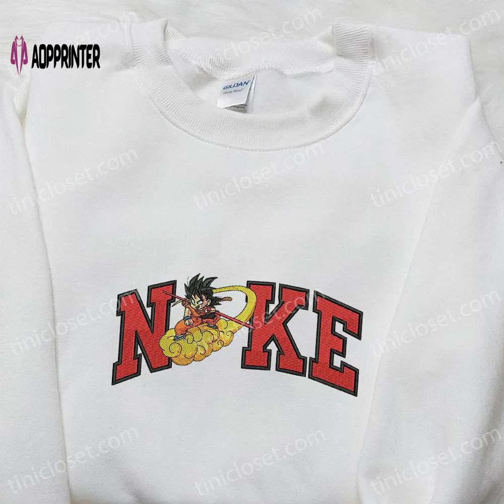 Goku cloud x nike anime embroidered tshirt: dragon ball & nike inspired shirt Embroidered Shirt