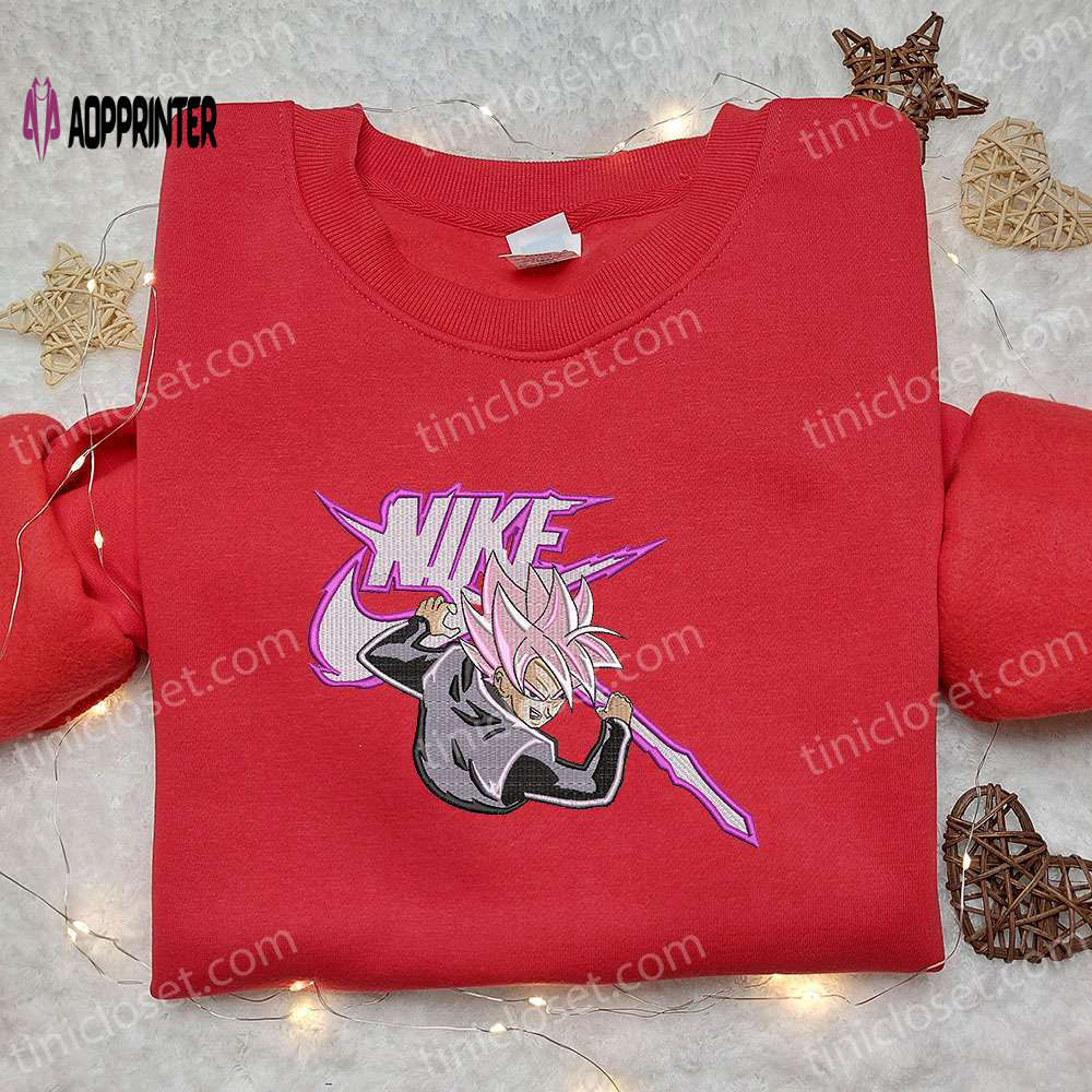 Goku super saiyan rose x nike anime embroidered shirt – dragon ball & nike inspired Embroidered Shirt