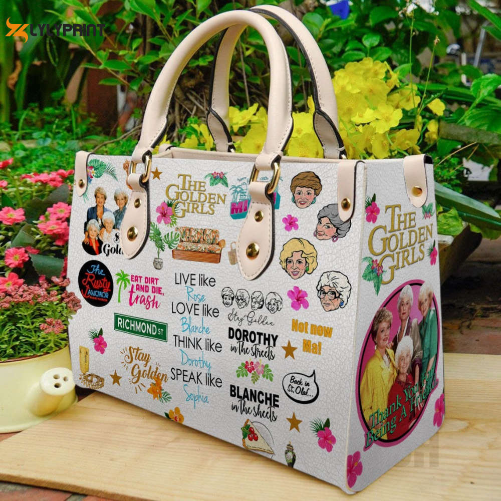 Golden girls leather handbag gift for women 2834 Women Leather Hand Bag
